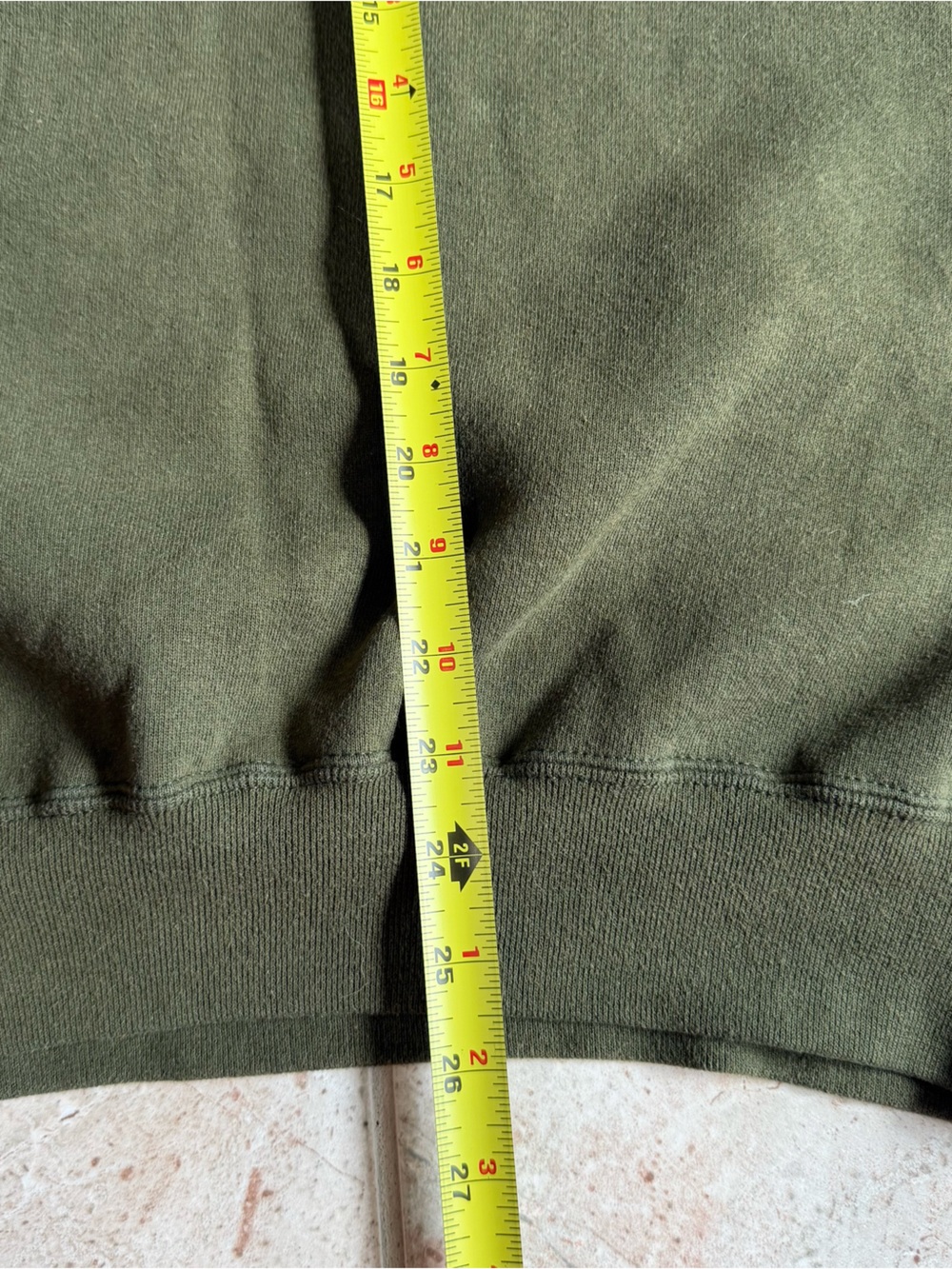 Vintage Jerzees Olive Green Crewneck Sweater - Men's - Picture 5 of 6